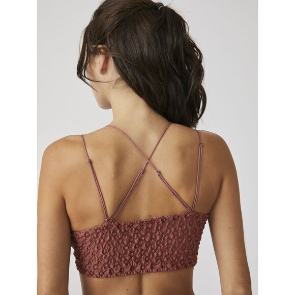 Free People Lace Bralette in Rust - Picture 4 of 6